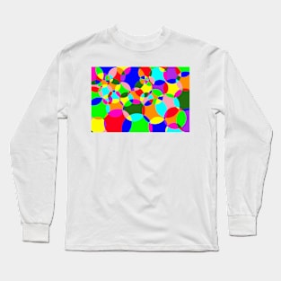 Random multi coloured background made from circles Long Sleeve T-Shirt